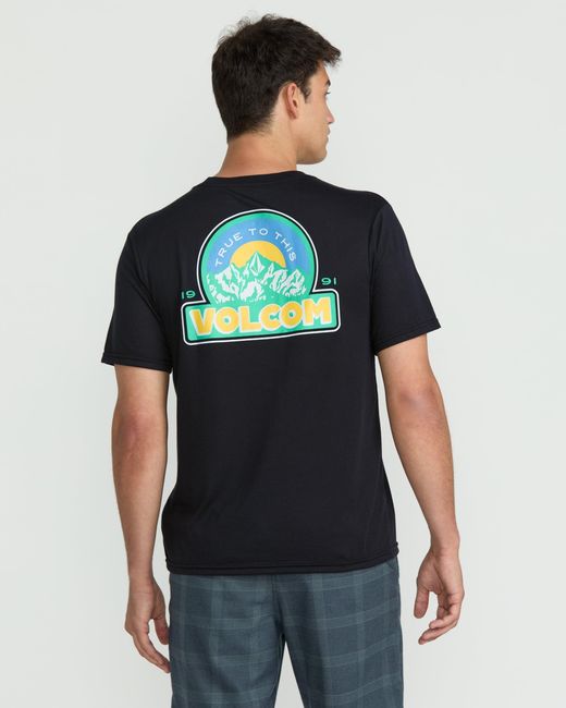 Volcom Black Techtonic Tech Short Sleeve Tee for men
