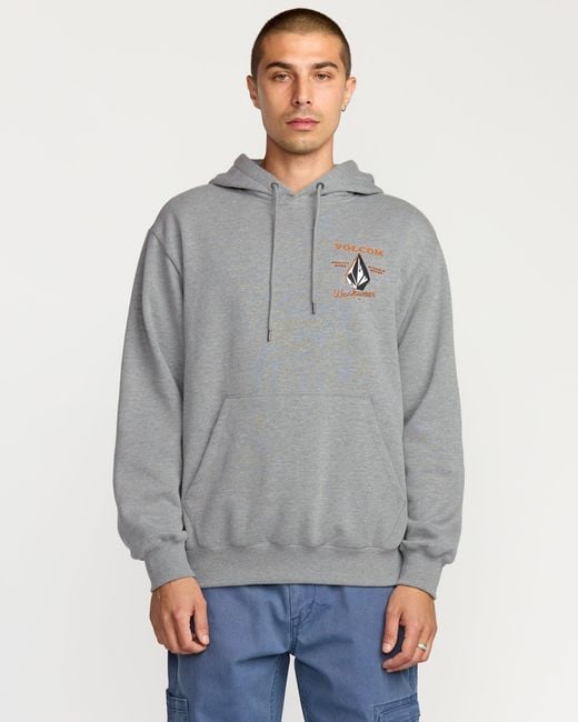 Volcom Gray Workwear Pullover Hoodie for men