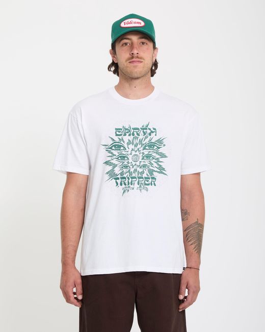 Volcom White Remote Viewer Short Sleeve Tee for men