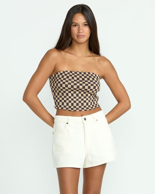 Volcom White Strait Up Shorts