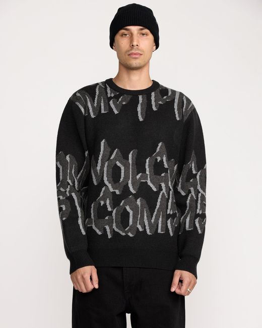 Volcom Black Stone Jacquard Sweater for men