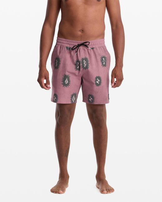 Volcom Red Psyche Cotton Trunks for men