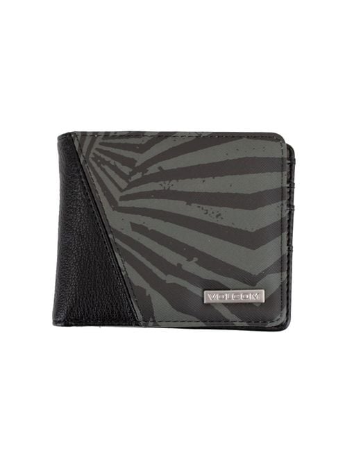 Volcom Black Solidstone Bifold for men