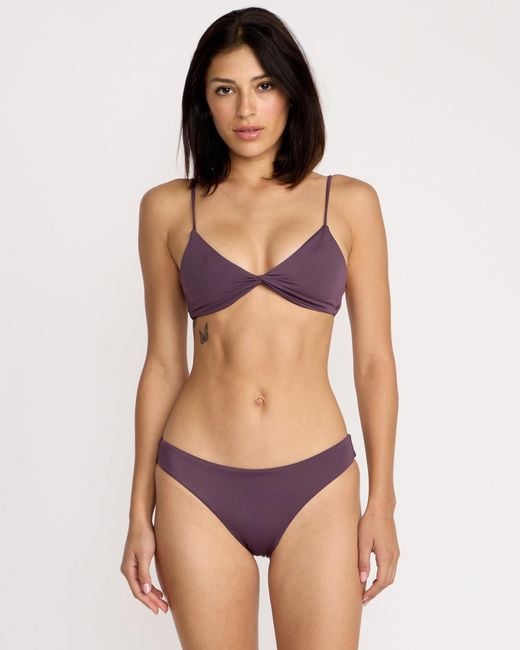 Volcom Multicolor Simply Seamless V-Neck Bikini Top