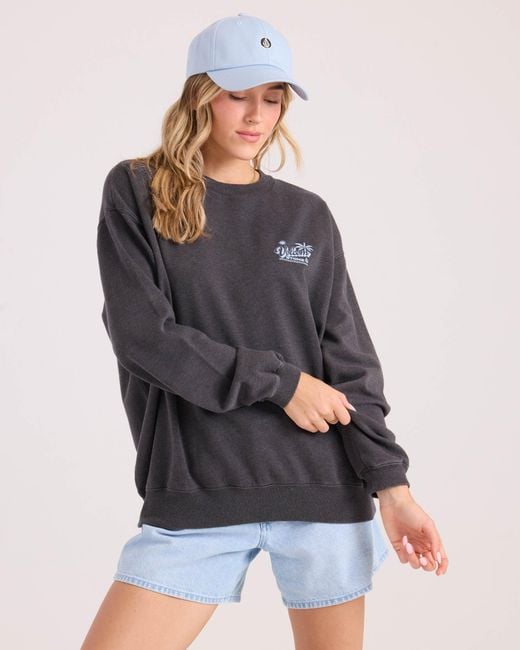 Volcom Blue Levy Crew Fleece