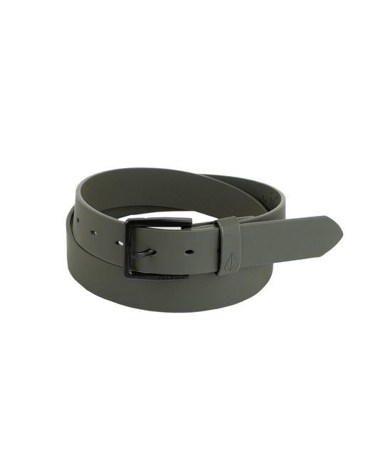 Volcom Green Flat Bar Pu Belt for men