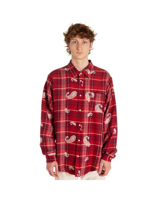 424 Cotton Paisley Shirt in Red for Men 