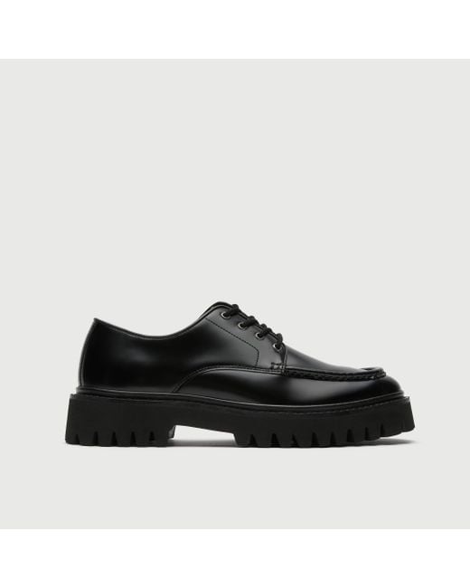 Walk London Black Hopper Lace Shoe for men