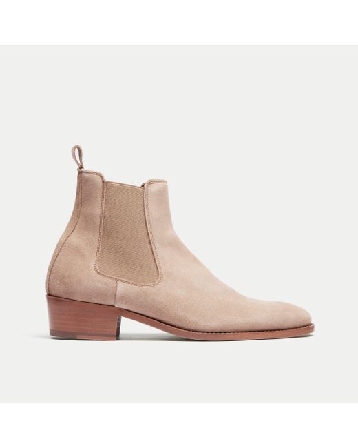 Walk London Brown Hoxton Cuban Heel Chelsea Boot for men