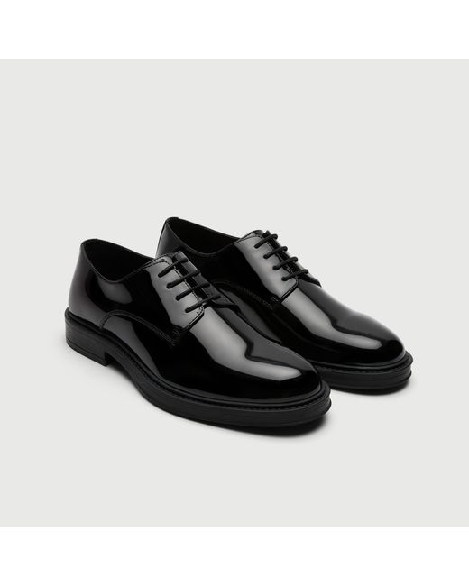 Walk London Black Vincent Derby Shoe for men