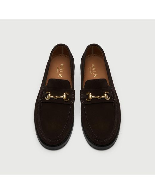 Walk London Black Dalston Trim Loafer for men