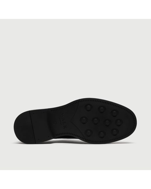 Walk London Black Vincent Derby Shoe for men