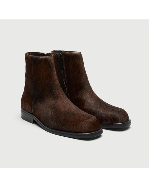 Walk London Brown Lambeth Inside Zip Boot for men