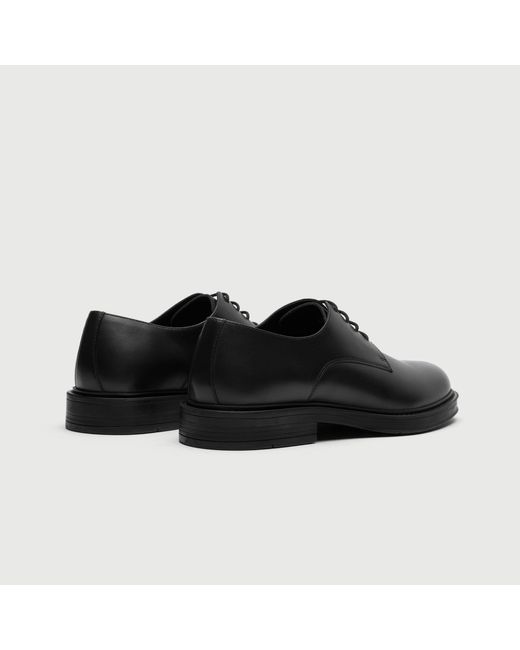 Walk London Black Vincent Derby Shoe for men