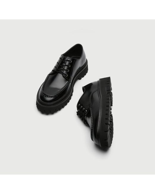 Walk London Black Hopper Lace Shoe for men