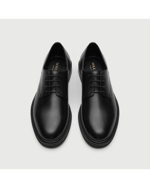 Walk London Black Vincent Derby Shoe for men