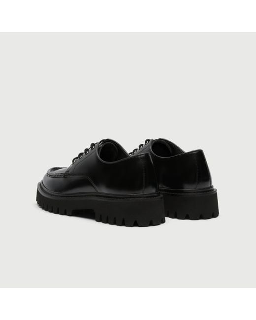 Walk London Black Hopper Lace Shoe for men
