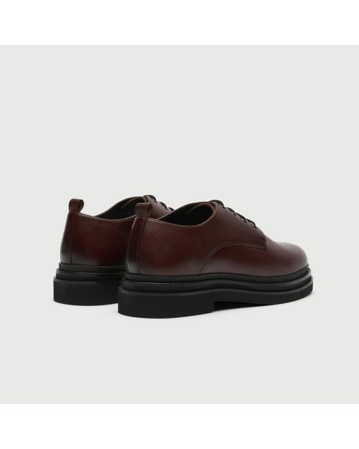 Walk London Brown Brooklyn Derby Shoe for men