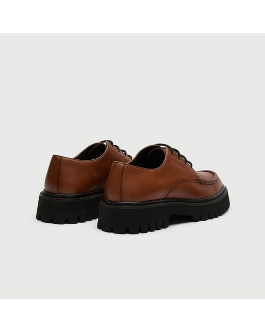 Walk London Brown Hopper Lace Shoe for men