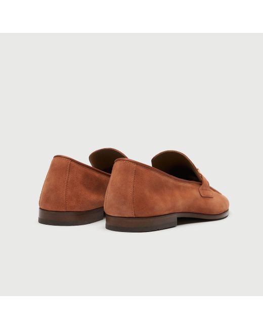 Walk London Brown Cassis Trim Loafer for men