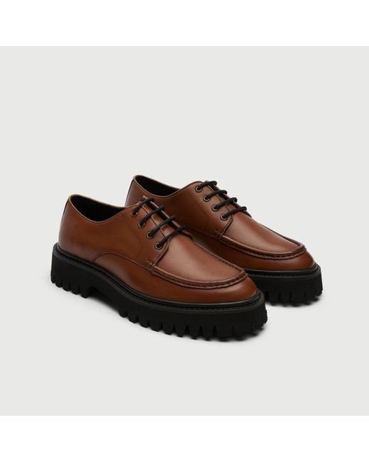 Walk London Brown Hopper Lace Shoe for men