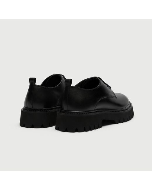 Walk London Black Hopper Derby Shoe for men
