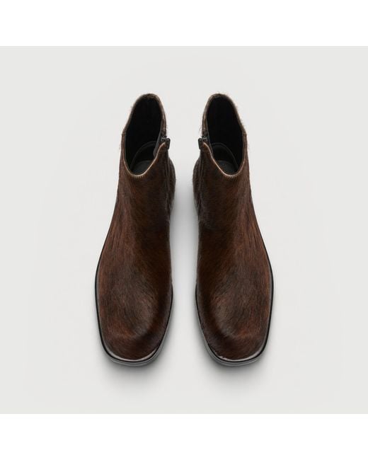 Walk London Brown Lambeth Inside Zip Boot for men