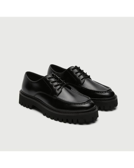 Walk London Black Hopper Lace Shoe for men