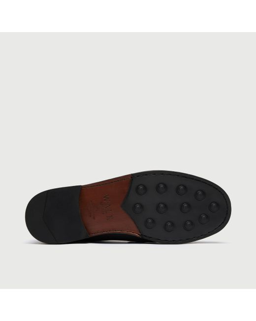 Walk London Black Dalston Trim Loafer for men