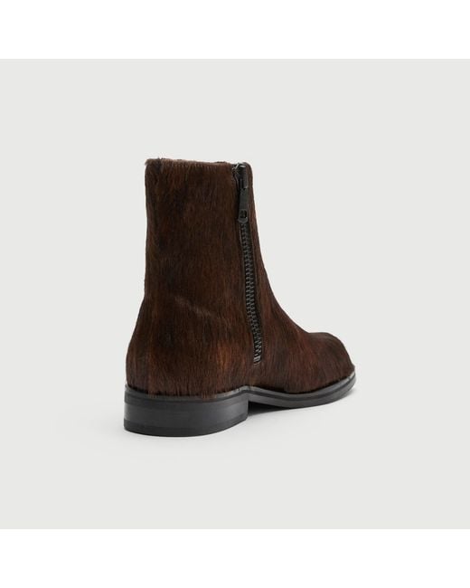 Walk London Brown Lambeth Inside Zip Boot for men
