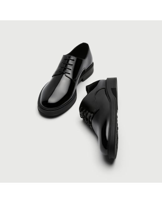 Walk London Black Vincent Derby Shoe for men