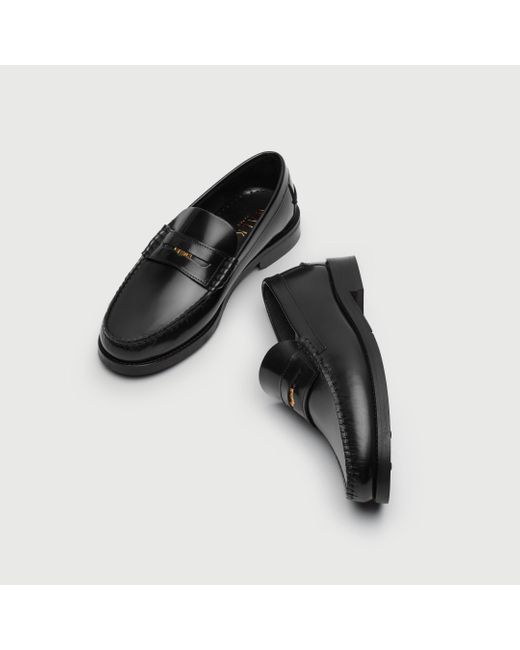 Walk London Black Dalston Penny Loafer for men