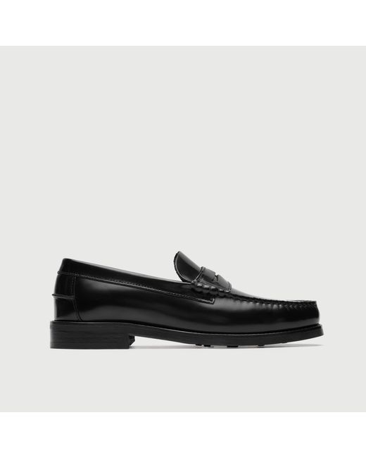 Walk London Black Dalston Penny Loafer for men