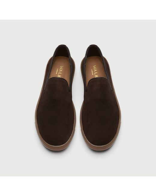 Walk London Brown Palermo Slip On for men