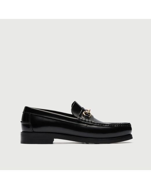 Walk London Black Dalston Trim Loafer for men