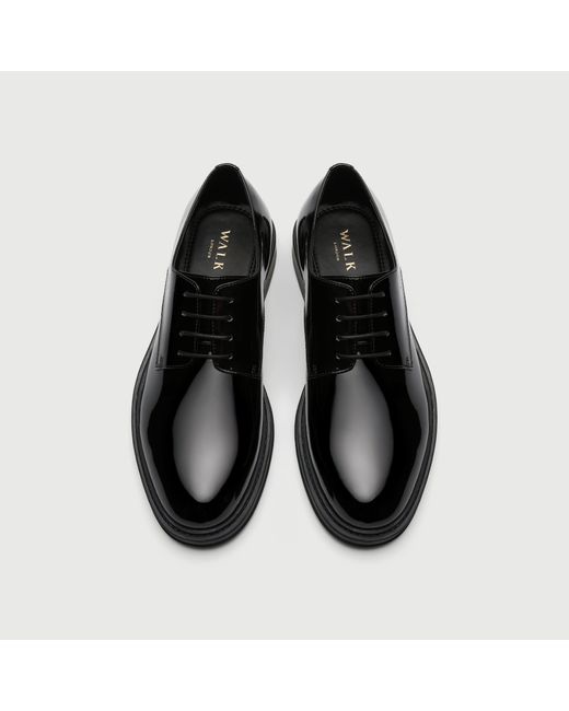 Walk London Black Vincent Derby Shoe for men