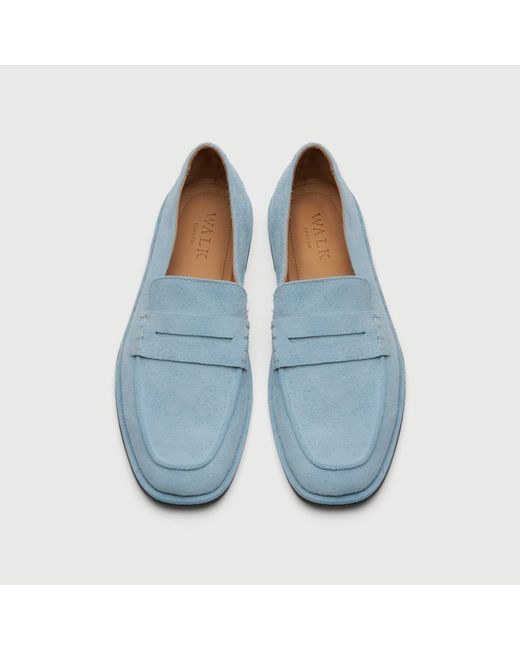 Walk London Blue Sorrento Saddle Loafer for men