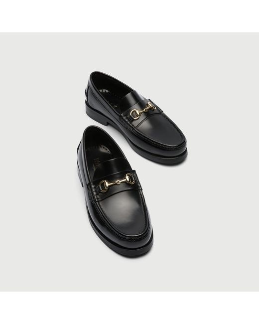 Walk London Black Dalston Trim Loafer for men