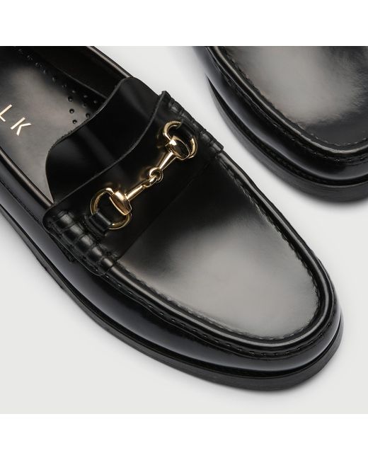 Walk London Black Dalston Trim Loafer for men