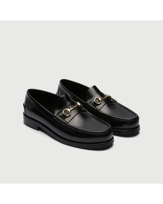 Walk London Black Dalston Trim Loafer for men