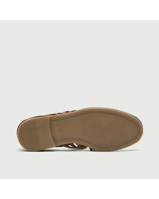 Walk London Brown Harry Weave Slip On for men