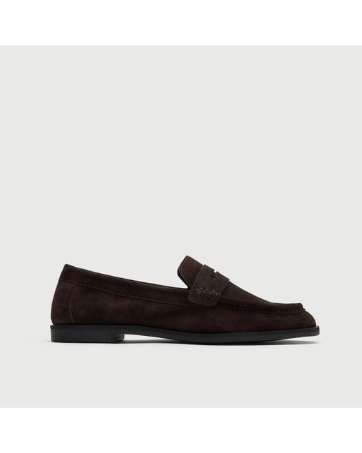 Walk London Black Roma Saddle Loafer for men