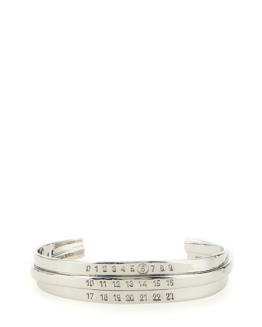 MM6 by Maison Martin Margiela White 'Numeric' Bracelet