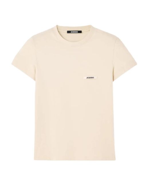 Jacquemus Natural T-Shirt With Applique