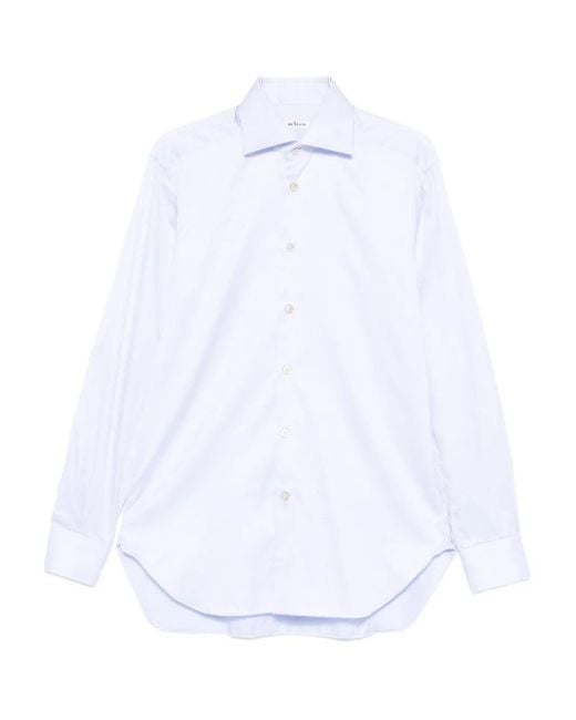 Kiton White Cotton Shirt for men