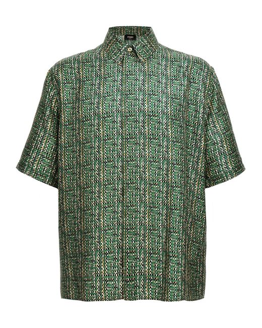 Fendi Green 'Ff' Shirt for men