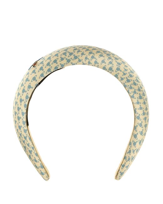 Vivienne Westwood Metallic Logo Print Headband Hair Accessories