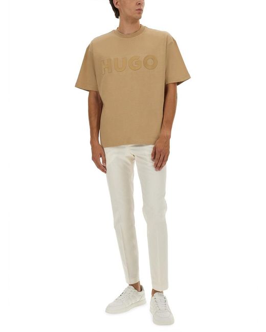 HUGO Natural Oversized Logo T-Shirt for men