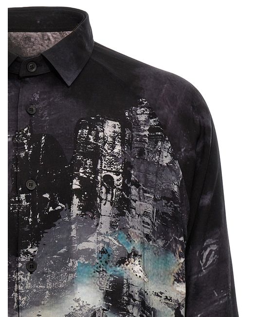 Yohji Yamamoto Black 'J-Pt Side Gusset' Shirt for men