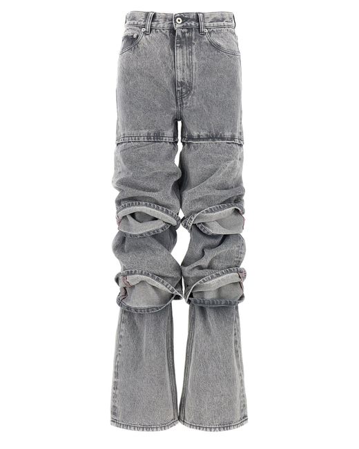 Multi Cuff Jeans Grigio di Y. Project in Gray